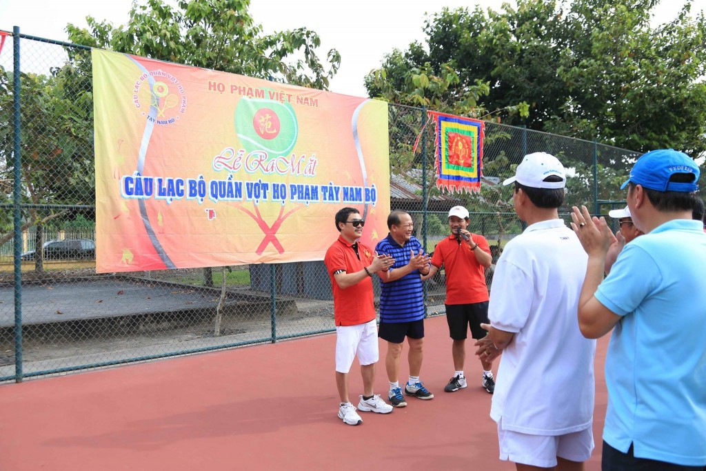 Lễ khai mạc giải quần vợt Họ Phạm Tây Nam Bộ và ra mắt CLB Quần vợt Họ Phạm Tây Nam Bộ