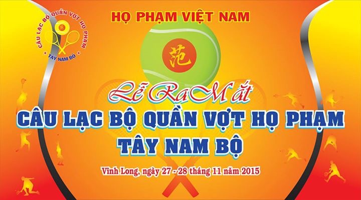Ra mắt CLB Quần vợt Họ Phạm Tây Nam Bộ
